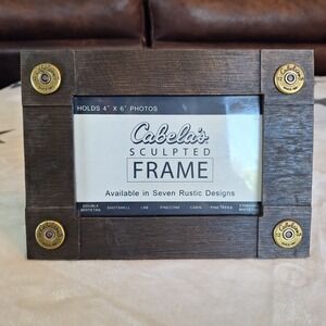 Cabela's Sculpted Frame Holds 4x6" Photos Shotgun Shell Outdoor Hunting